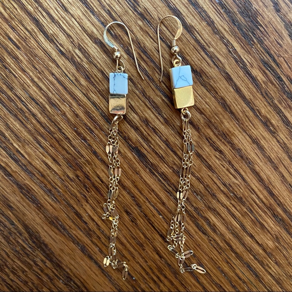 MARBLE CHANDELIER EARRINGS